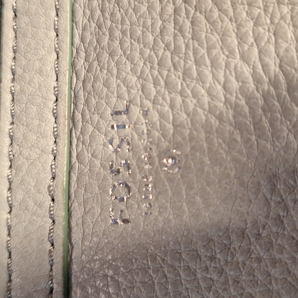 Fossil Gray Leather Tote Bag - Picture 4 of 8